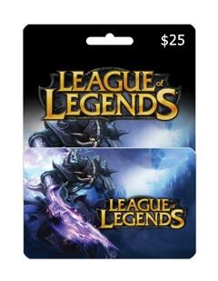 League Of Legends giftcard 25$